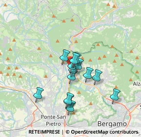 Mappa Via Campius, 24018 Villa d'Almè BG, Italia (2.59857)