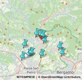 Mappa Via Campius, 24018 Villa d'Almè BG, Italia (2.945)