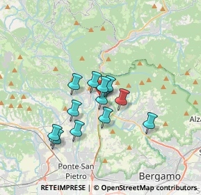 Mappa Via Campius, 24018 Villa d'Almè BG, Italia (2.57417)