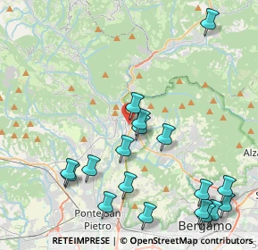 Mappa Via Campius, 24018 Villa d'Almè BG, Italia (5.00389)