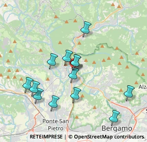 Mappa Via Campius, 24018 Villa d'Almè BG, Italia (3.58231)