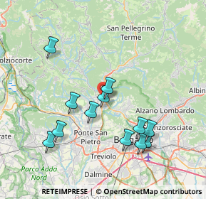 Mappa Via Campius, 24018 Villa d'Almè BG, Italia (7.37583)