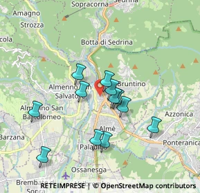 Mappa Via Campius, 24018 Villa d'Almè BG, Italia (1.52417)