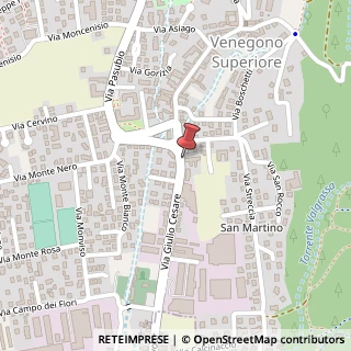 Mappa Via G. Cesare, 7, 21040 Venegono Superiore, Varese (Lombardia)
