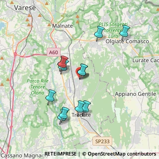 Mappa Via Giulio Cesare, 21040 Venegono Superiore VA, Italia (3.32167)
