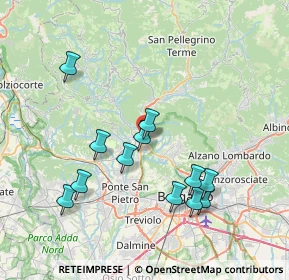 Mappa Via Dante, 24018 Villa d'Almè BG, Italia (7.39167)