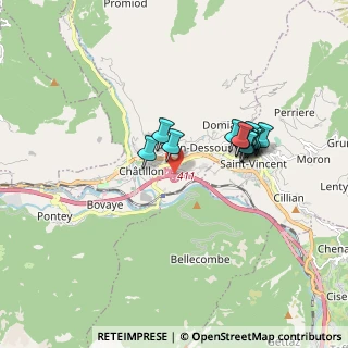 Mappa Autostrada della Valle d'Aosta, 11024 Châtillon AO, Italia (1.44615)