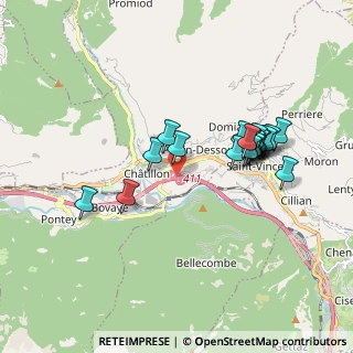 Mappa Autostrada A5 Torino-Aosta, 11024 Châtillon AO, Italia (1.677)