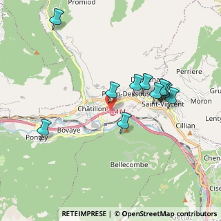 Mappa Autostrada A5 Torino-Aosta, 11024 Châtillon AO, Italia (1.82091)
