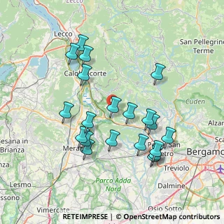 Mappa 24030 Caprino Bergamasco BG, Italia (7.4495)
