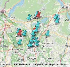 Mappa Via Dante Alighieri, 22044 Inverigo CO, Italia (6.0105)