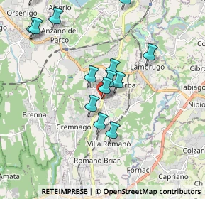 Mappa Via Dante Alighieri, 22044 Inverigo CO, Italia (1.87571)