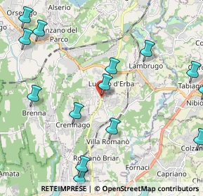 Mappa Via Dante Alighieri, 22044 Inverigo CO, Italia (2.91813)