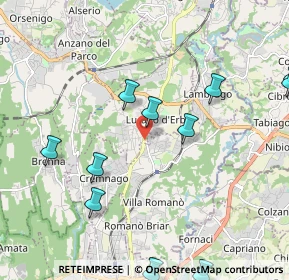 Mappa Via Dante Alighieri, 22044 Inverigo CO, Italia (2.51273)