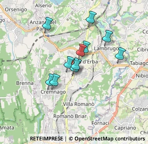 Mappa Via Dante Alighieri, 22044 Inverigo CO, Italia (1.34)