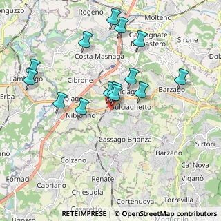 Mappa Via Massimo D'Antona, 23892 Cassago Brianza LC, Italia (1.88143)