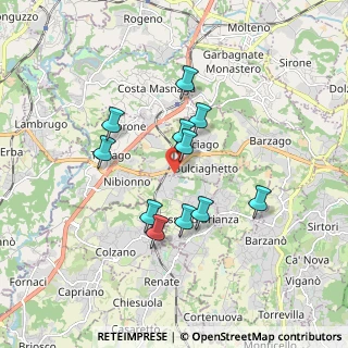 Mappa Via Massimo D'Antona, 23892 Cassago Brianza LC, Italia (1.47)