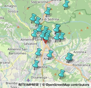 Mappa Via Antonio Fogazzaro, 24018 Villa d'Almè BG, Italia (1.546)