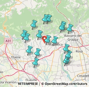 Mappa Via Costabernardo, 36060 Molvena VI, Italia (6.86167)