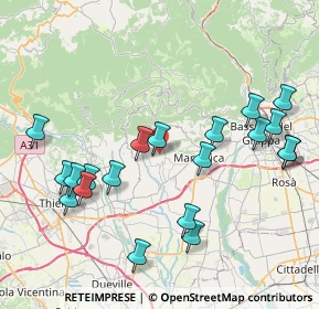 Mappa Via Costabernardo, 36060 Molvena VI, Italia (8.7315)