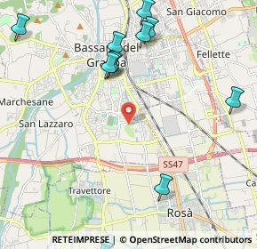Mappa Via Fabio Filzi, 36061 Bassano del Grappa VI, Italia (2.86923)