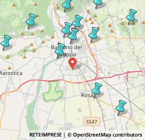 Mappa Via Fabio Filzi, 36061 Bassano del Grappa VI, Italia (5.0925)