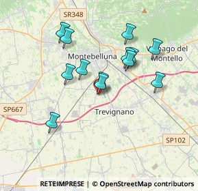 Mappa Via dei Tuono, 31044 Montebelluna TV, Italia (3.22462)