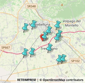 Mappa Via dei Tuono, 31044 Montebelluna TV, Italia (3.08667)