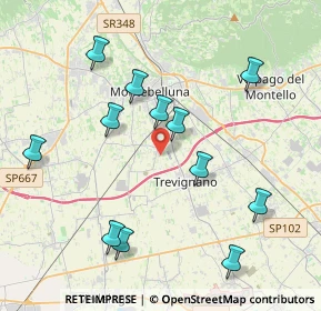 Mappa Via dei Tuono, 31044 Montebelluna TV, Italia (4.1575)