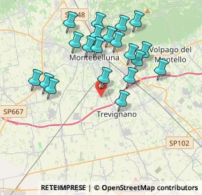 Mappa Via dei Tuono, 31044 Montebelluna TV, Italia (3.7625)