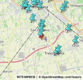 Mappa Via dei Tuono, 31044 Montebelluna TV, Italia (2.4855)