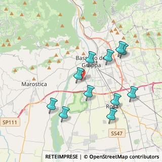 Mappa Strada Cartigliana, 36061 Bassano del Grappa VI, Italia (3.83273)