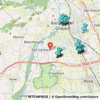 Mappa Strada Cartigliana, 36061 Bassano del Grappa VI, Italia (2.08353)