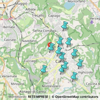 Mappa Via Danubio, 22063 Cantù CO, Italia (1.8025)