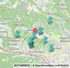 Mappa Via Verzella, 24030 Palazzago BG, Italia (1.44727)