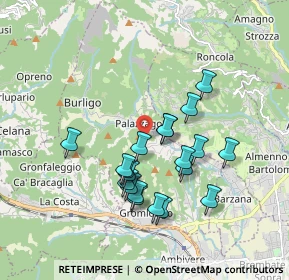Mappa Via Verzella, 24030 Palazzago BG, Italia (1.601)