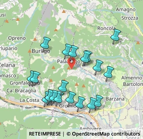 Mappa Via Verzella, 24030 Palazzago BG, Italia (1.8755)
