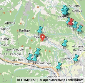 Mappa Via Verzella, 24030 Palazzago BG, Italia (2.60125)
