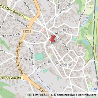 Mappa Via Aurelio Godi, 7, 28024 Gozzano, Novara (Piemonte)