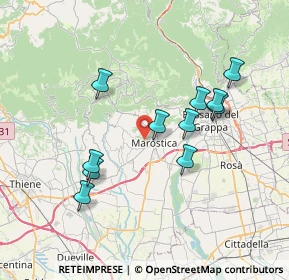 Mappa Via Roveredo Alto, 36063 Marostica VI, Italia (6.75727)