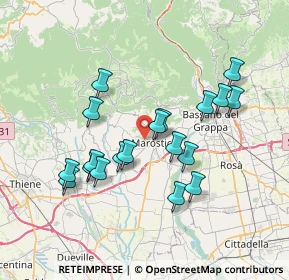 Mappa Via Roveredo Alto, 36063 Marostica VI, Italia (6.68368)