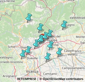 Mappa Via Roveredo Alto, 36063 Marostica VI, Italia (10.51385)