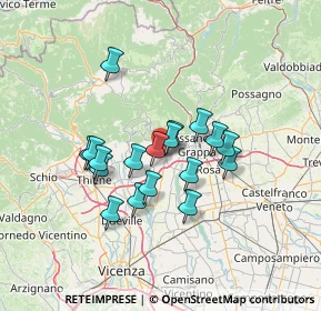 Mappa Via Roveredo Alto, 36063 Marostica VI, Italia (10.67722)