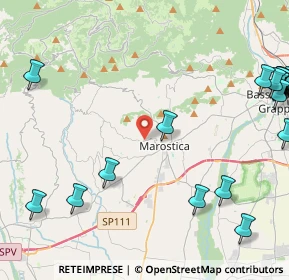 Mappa Via Roveredo Alto, 36063 Marostica VI, Italia (6.4185)
