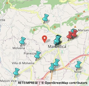 Mappa Via Roveredo Alto, 36063 Marostica VI, Italia (2.0225)