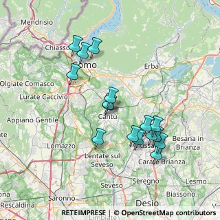 Mappa Via Bolzano, 22063 Cantù CO, Italia (6.8925)