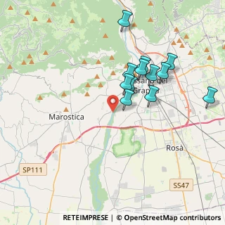 Mappa Via Sette Case, 36061 Bassano del Grappa VI, Italia (3.41333)