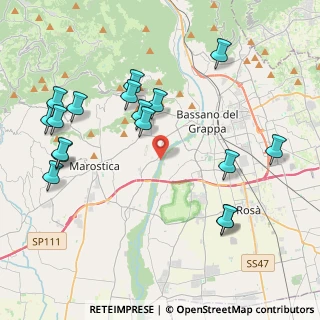 Mappa Via Sette Case, 36061 Bassano del Grappa VI, Italia (4.63647)
