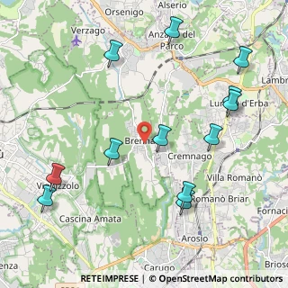 Mappa Via Grigna, 22040 Brenna CO, Italia (2.43333)