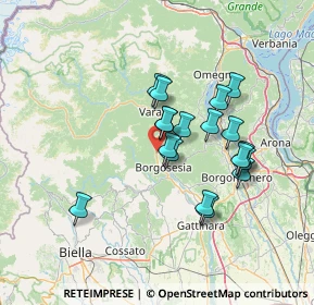 Mappa Isolella, 13010 Borgosesia VC, Italia (11.54889)